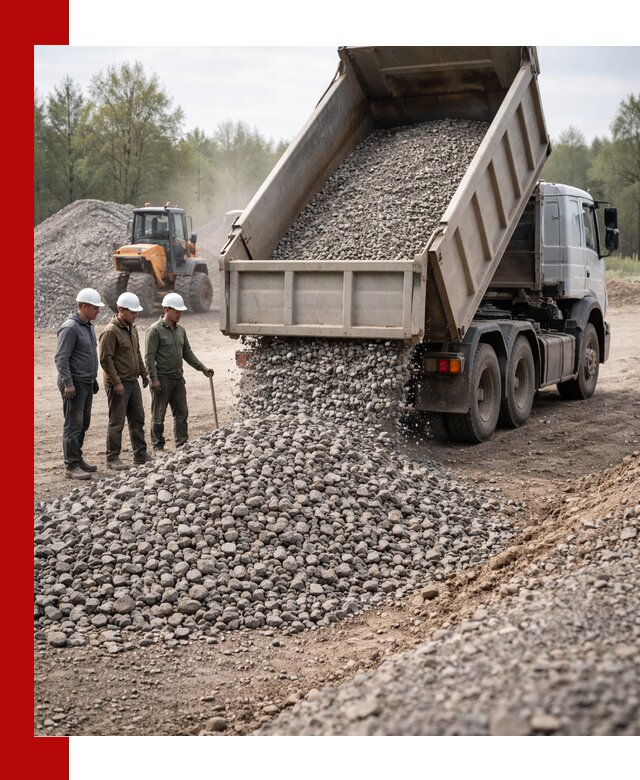 Доставка гравийного щебня фракции 70-120 в Железнодорожном