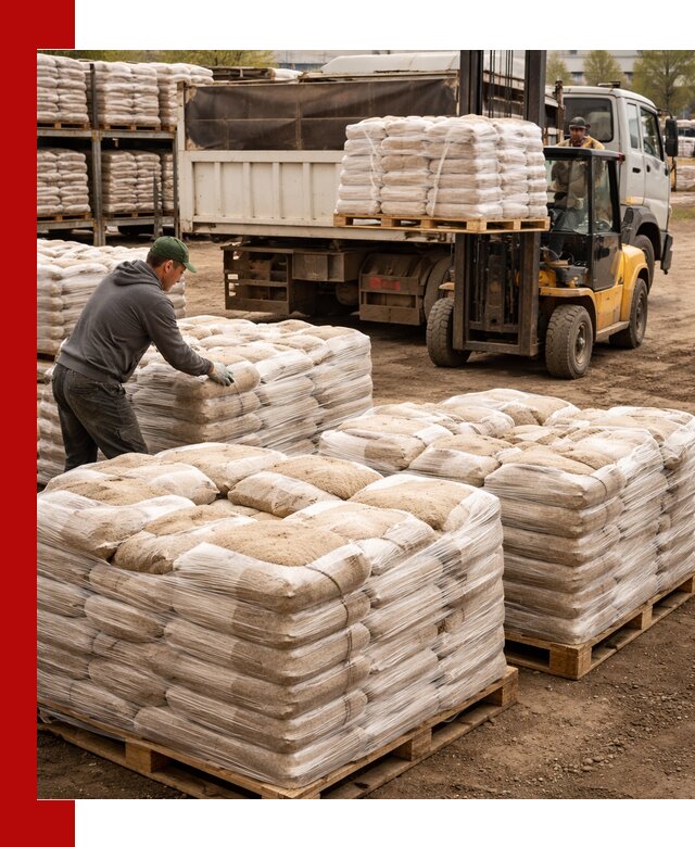 Карьерный песок в мешках с доставкой в Железнодорожном
