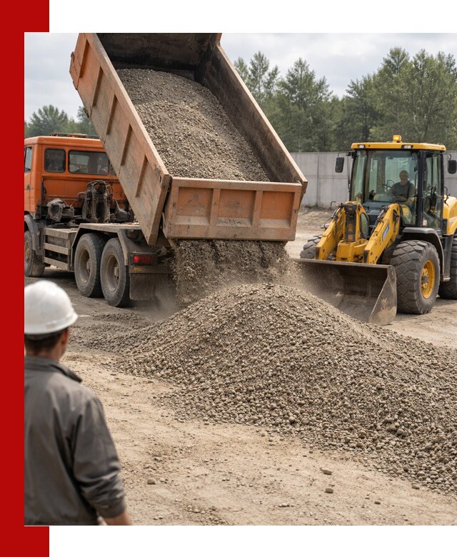 Доставка щпс С8 самосвалами в железнодорожном от производителя