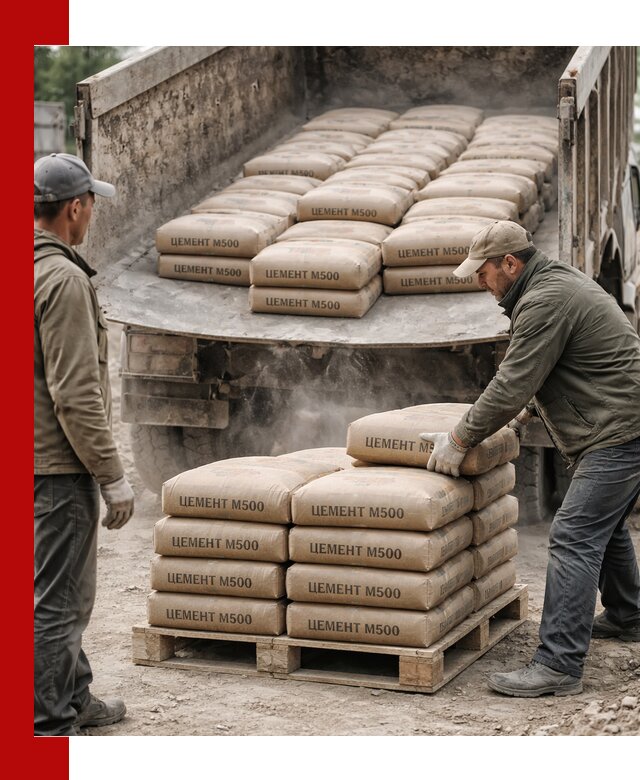 Цемент М500 с доставкой самосвалом в железнодорожном
