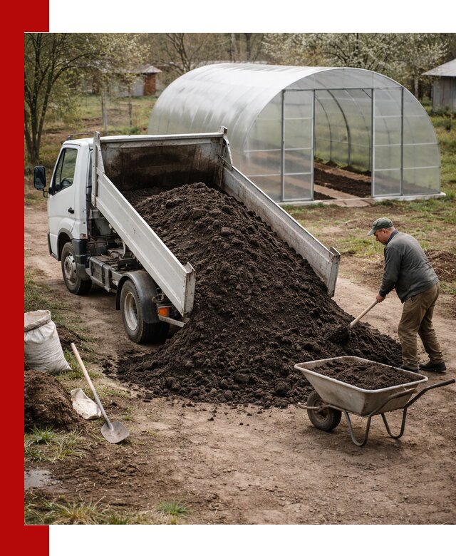 Чернозем для теплицы с доставкой в Железнодорожном