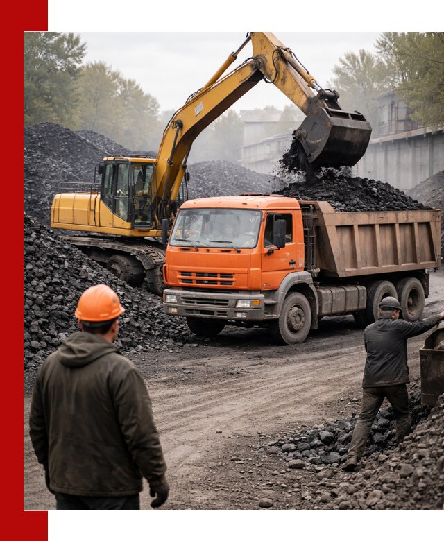 Доставка угля автотранспортом в железнодорожном быстро и выгодно