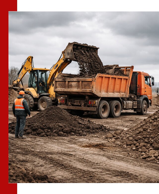 Вывоз грунта и строительного мусора в Железнодорожном грузовыми самосвалами